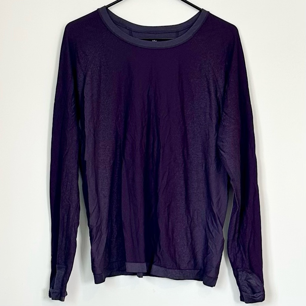 Athleta Purple Long Sleeve Performance Tee - Size: Medium
